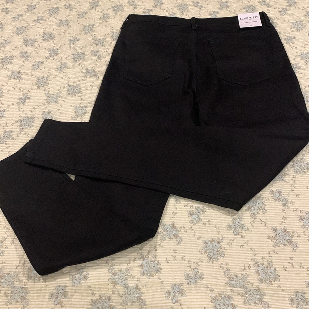 Nine West Black Jeans Women’s Sz 12 NEW High-rise Perfect Skinny 5-Pocket Class - Picture 7 of 7